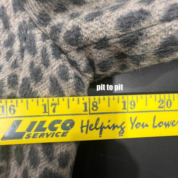 Ann Taylor LOFT Blazer Women's Size 2 Leopard Print Structured Lined Wool Blend - Picture 7 of 8